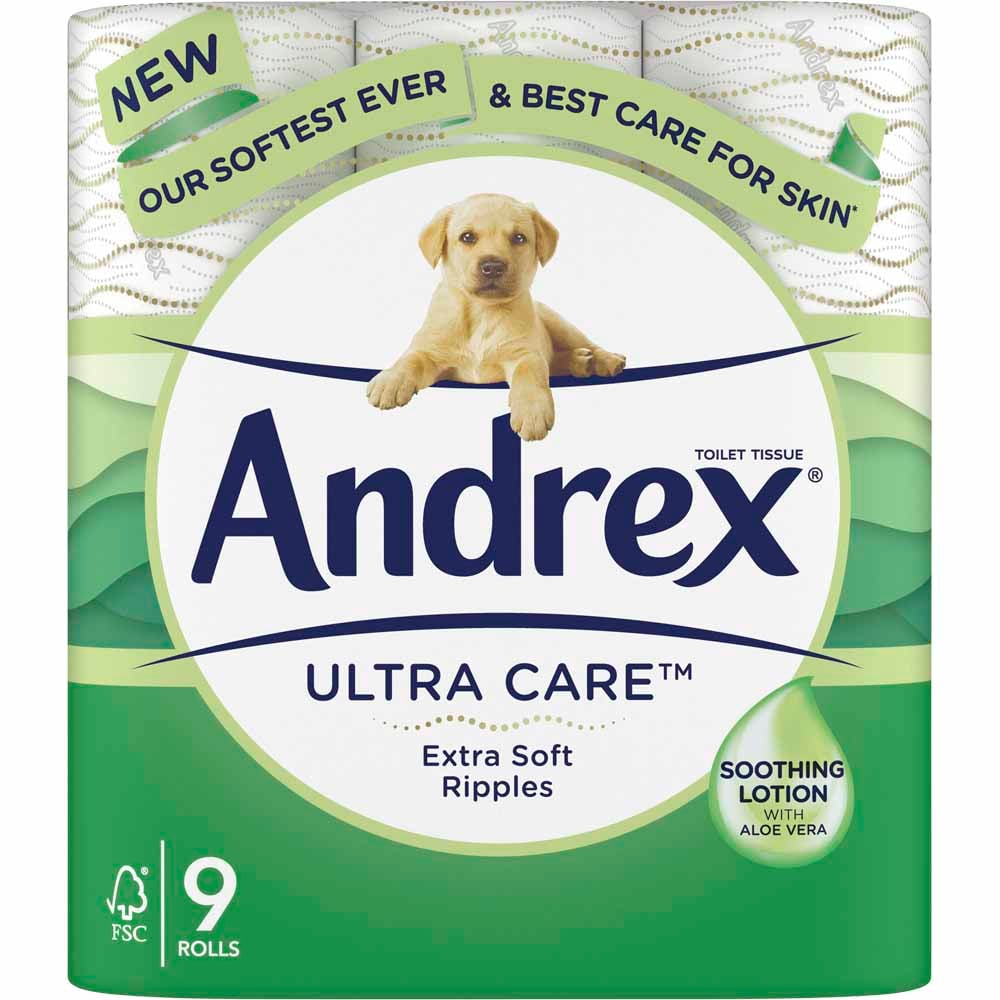 Andrex Ultra Care Toilet Rolls 9 Rolls RRP 6.75 CLEARANCE XL 5.99